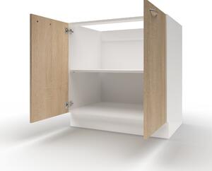 Spodní dřezová skříňka POLAR II dub sonoma/bílá, 80 cm