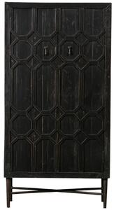 Hoorns Černá borovicová skříň Morten 75 x 40 cm
