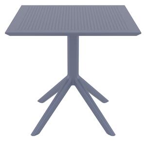 Zahradní stůl Darred - plast - 80x80x74 cm | šedý