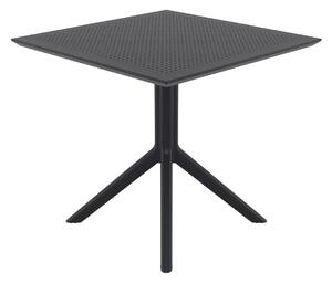 Zahradní stůl Darred - plast - 80x80x74 cm | černý