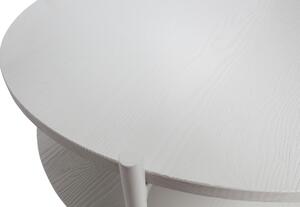 Hoorns Světle šedý kulatý dřevěný konferenční stolek Marilyn 75 cm