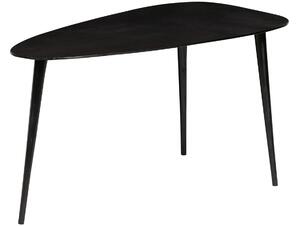 Hoorns Černý kovový set dvou trojúhelníkových konferenčních stolků Shawn 89 x 49 cm