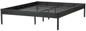 Hoorns Černá kovová postel Ariana, 180x200 cm