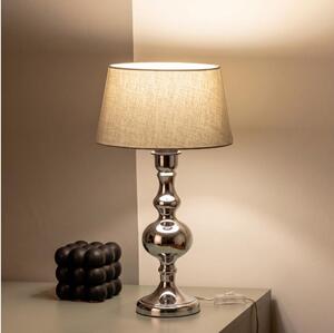 BRILAGI - Stolní lampa CERIA 1xE27/60W/230V pr. 25 cm lesklý chrom/šedá