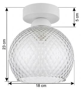 BRILAGI - LED Stropní svítidlo R GLASS 1xE27/60W/230V pr. 18 cm bílá/kouř šedá