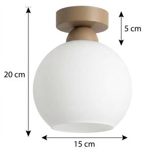 BRILAGI - LED Stropní svítidlo RETRO GLASS 1xE27/60W/230V pr. 15 cm béžová/bílá