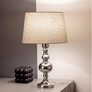 BRILAGI - Stolní lampa CERIA 1xE27/60W/230V pr. 30 cm lesklý chrom/šedá