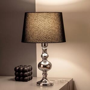 BRILAGI - Stolní lampa CERIA 1xE27/60W/230V pr. 30 cm lesklý chrom/černá