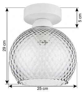 BRILAGI - LED Stropní svítidlo R GLASS 1xE27/60W/230V pr. 25 cm bílá/kouř šedá