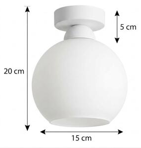 BRILAGI - LED Stropní svítidlo RETRO GLASS 1xE27/60W/230V pr. 15 cm bílá