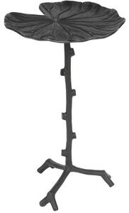 White Label Černý jednoduchý kovový odkládací stolek WLL Lily 30 cm