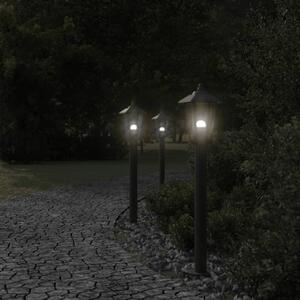 Venkovní stojací lampy 3 ks černé 80 cm nerezová ocel