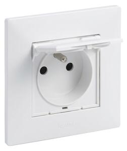 Legrand - Venkovní zásuvka 250V/16A s rámečkem NILOE STEP IP44 bílá