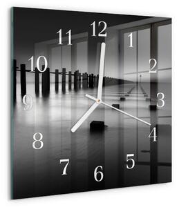 Skleněné hodiny Moře zskb-30x30-00080455