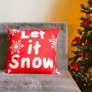 Vánoční potah na polštářek 40x40 cm - Let it Snow