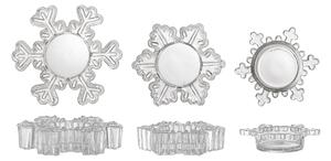 Skleněný svícen na čajovou svíčku Dania Clear – set 3 ks