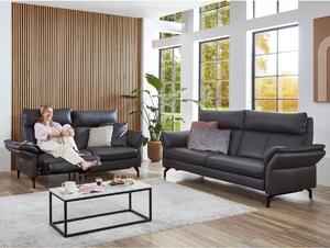 Luxusní kožená sedací souprava MONOPOLI 2+2 s motorovou relaxační funkcí