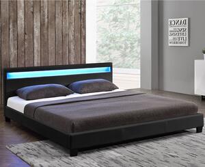 FurniGO Čalouněná postel Paris 160x200 cm - černá