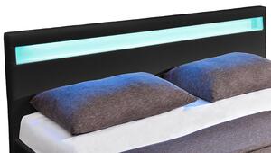FurniGO Čalouněná postel Paris 160x200 cm - černá
