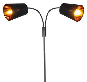 Moderní stojací lampa černá 2-světlo - Carmen