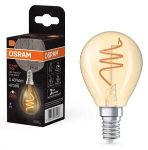 Zlatá LED žárovka E27 4.9W VINTAGE CLASSIC P, teplá bílá