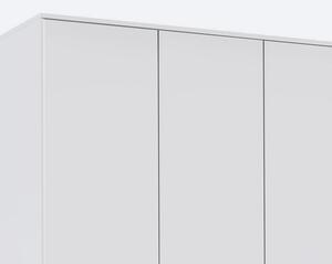 Šatní skříň Rasant Extra, 168 cm, bílá/šedá