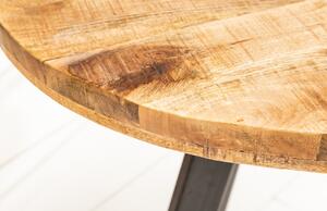 Moebel Living Masivní mangový kulatý jídelní stůl Fabio 80 cm