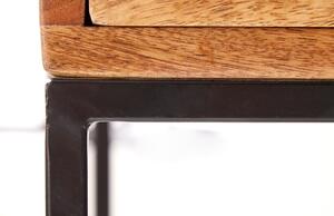 Moebel Living Masivní mangový noční stolek Fabio 45 x 35 cm