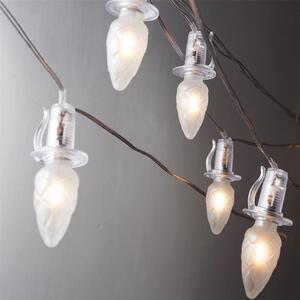 Exihand venkovní souprava Šiška bílá, 20x LED 2200K, čirý kabel, trafo, 19m