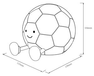 LED Stmívatelná dětská dotyková lampa FOOTBALL LED/2W/5V USB 1200 mAh bílá/černá