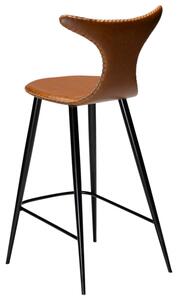 ​​​​​Dan-Form Hnědá koženková barová židle DAN-FORM Dolphin 65 cm