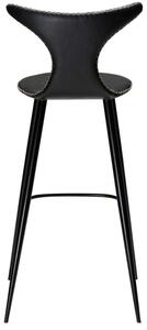 ​​​​​Dan-Form Černá koženková barová židle DAN-FORM Dolphin 76 cm