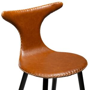 ​​​​​Dan-Form Hnědá koženková barová židle DAN-FORM Dolphin 76 cm