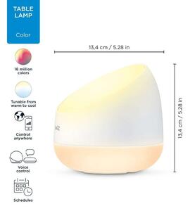 WiZ - Squire WiZ Portable Stolní Lampa RGB WhiteWiZ - Lampemesteren