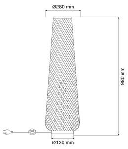 Stojací lampa ZANZIBAR 1xE27/20W/230V černá