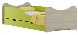 Dětská postel s matrací, roštem, šuplíkem a zábranami Nyu 21