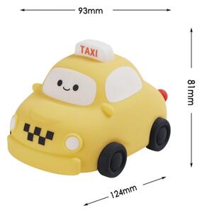 LED Stmívatelná dětská dotyková lampa TAXI LED/1W/5V USB 1200 mAh žlutá