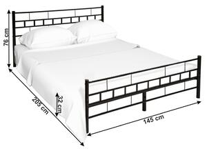 Manželská postel 140 cm Timlu (s roštem). 1017211