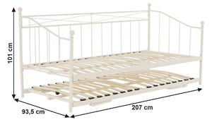 Rozkládací postel 90 cm Zinnia (s roštem). 1017214
