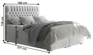 Manželská postel Boxspring 160 cm Formio (s matracemi). 1017268