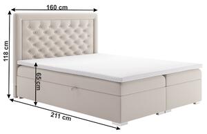 Manželská postel Boxspring 160 cm Durius (s matracemi). 1017266