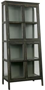 Hoorns Černá borovicová vitrína Cadence 173 x 79 cm