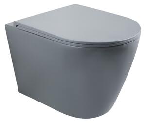 UPTrend Závěsný WC komplet bez příruby AMARO VORTEX TR2217R‑U10 včetně Soft-Close sedátka, pebble grey mat