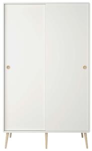 Bílá skříň s posuvnými dveřmi Softline 101 šířka 113 cm