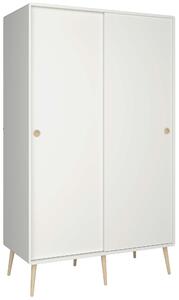 Bílá skříň s posuvnými dveřmi Softline 101 šířka 113 cm