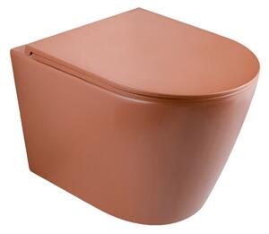 UPTrend Závěsný WC komplet bez příruby AMARO VORTEX TR2217R‑U30 včetně Soft-Close sedátka, iron red mat