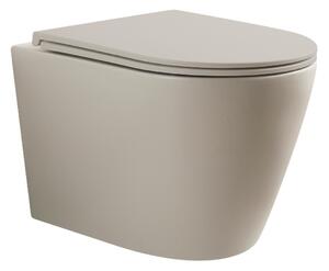 UPTrend Závěsný WC komplet bez příruby AMARO VORTEX TR2217R‑U43 včetně Soft-Close sedátka, kašmír mat
