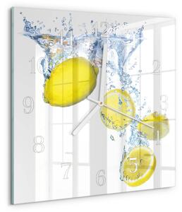 Skleněné hodiny Citrony zskb-30x30-00091831