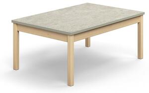 AJ Produkty Stůl DECIBEL, 1200x800x530 mm, akustické linoleum, bříza/šedá
