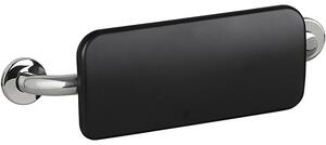 Bemeta Design HELP: Madlo, 500 mm, se zádovou opěrkou, k přišroubování, s krytkou, nerez, lesk, opěrka černá - 301100521-o